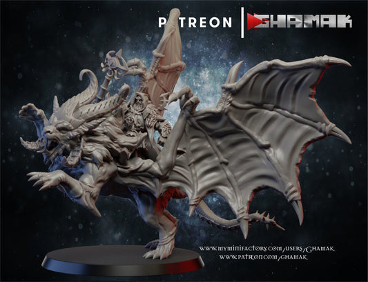 Chaos Manticore Mage, Resin miniatures 11:56 (28mm / 32mm) scale - Ravenous Miniatures