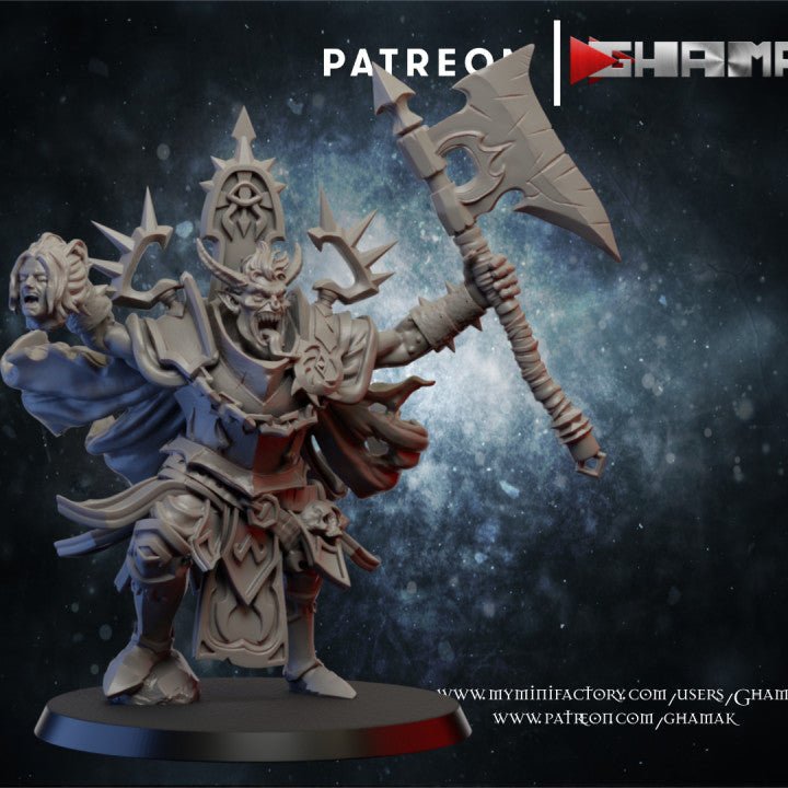 Chaos priest, Resin miniatures 11:56 (28mm / 32mm) scale - Ravenous Miniatures