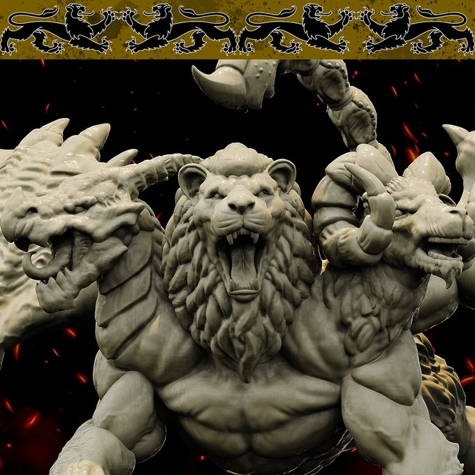 Chimera, Resin miniatures 11:56 (28mm / 34mm) scale - Ravenous Miniatures