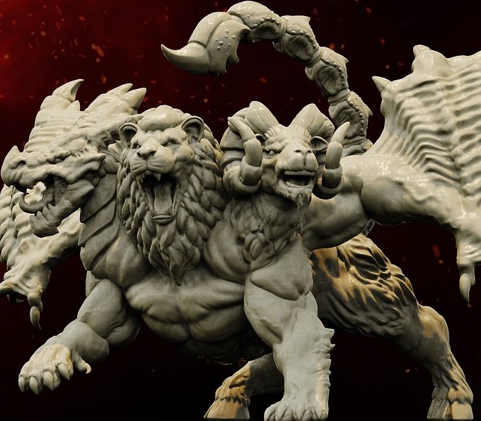 Chimera, Resin miniatures 11:56 (28mm / 34mm) scale - Ravenous Miniatures