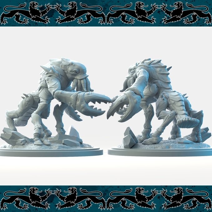 Chuul, Resin miniatures 11:56 (28mm / 34mm) scale - Ravenous Miniatures