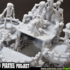 Crab Pirate ship (100mm), (28/32mm) resin miniatures for TTRPG and wargames - Ravenous Miniatures
