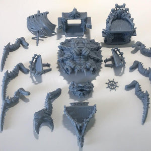 Crab Pirate ship (100mm), (28/32mm) resin miniatures for TTRPG and wargames - Ravenous Miniatures