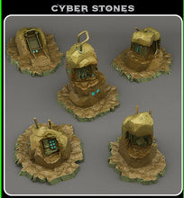 Load image into Gallery viewer, Cyber stones, (28/32mm) resin miniatures for TTRPG and wargames - Ravenous Miniatures
