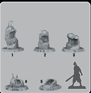 Cyber stones, (28/32mm) resin miniatures for TTRPG and wargames - Ravenous Miniatures