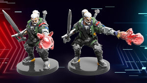 Cyberpunk Geralt, 32mm Scale 3d Printed Resin Miniatures - Ravenous Miniatures