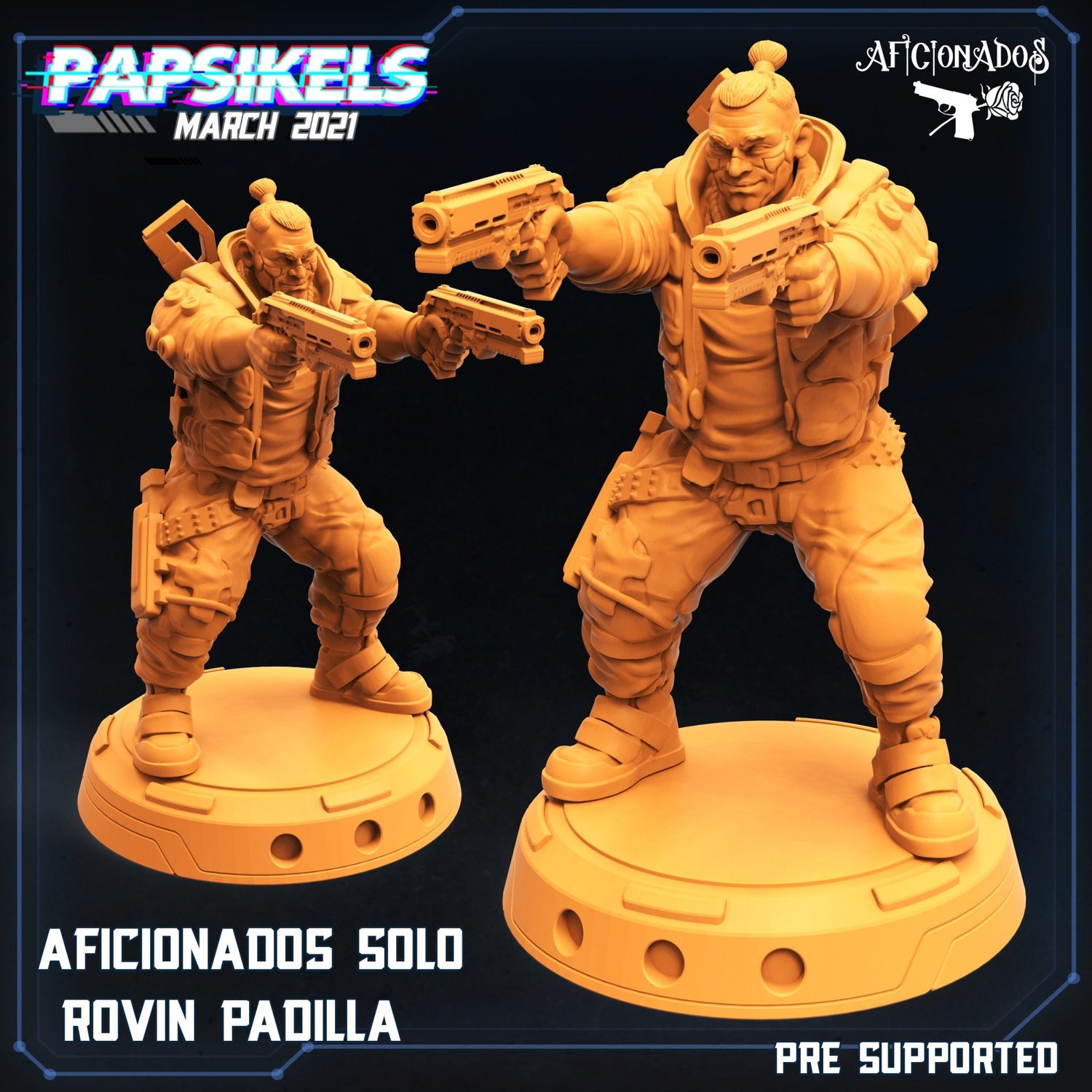 Cyberpunk Merc, 32mm Scale 3d Printed Resin Miniatures - Ravenous Miniatures