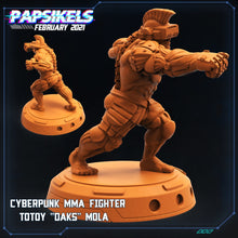 Load image into Gallery viewer, Cyberpunk MMA, 32mm Scale 3d Printed Resin Miniatures - Ravenous Miniatures
