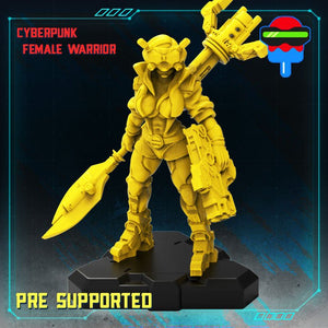 Cyberpunk Warrior, 32mm Scale 3d Printed Resin Miniatures - Ravenous Miniatures