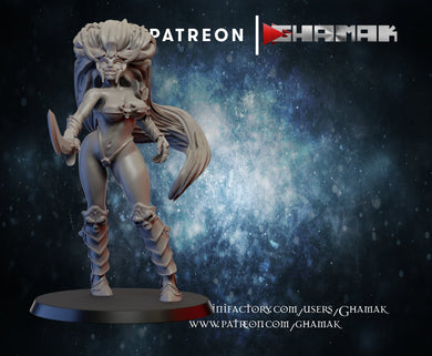 Dark elf Pin-up, Resin miniatures 11:56 (28mm / 32mm) scale - Ravenous Miniatures