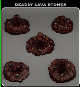 Deadly Lave Stones, (28/32mm) resin miniatures for TTRPG and wargames - Ravenous Miniatures