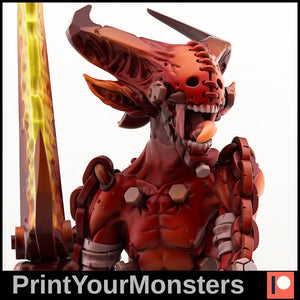 Demon Chief, (28/32mm) resin miniatures for TTRPG and wargames - Ravenous Miniatures