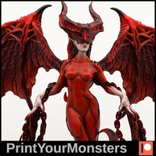 Загрузить изображение в средство просмотра галереи, Demon Queen (50mm), (28/32mm) resin miniatures for TTRPG, wargames and painting - Ravenous Miniatures
