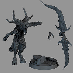 Demon Ragger, 28/32mm resin miniatures for TTRPG, wargames and painting - Ravenous Miniatures