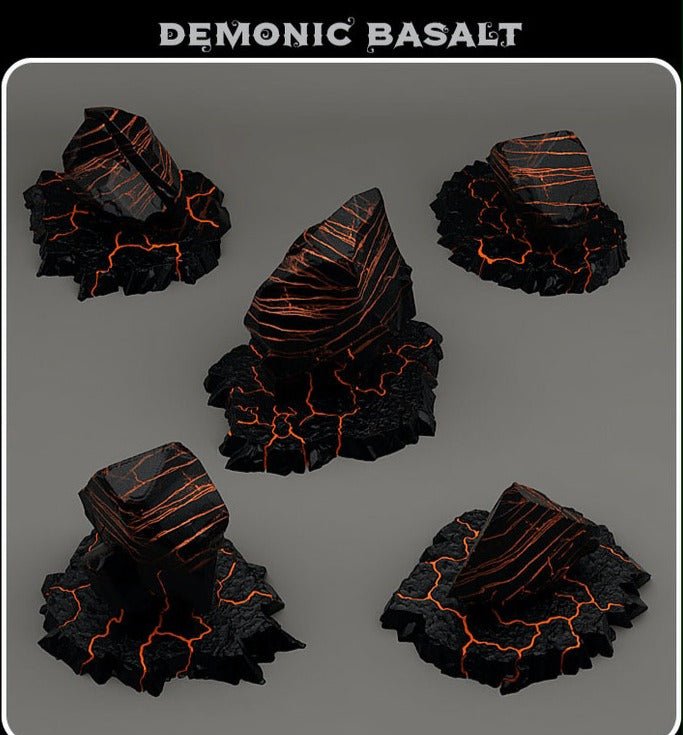 Demonic Basalt, 28/32mm resin miniatures for TTRPG and wargames - Ravenous Miniatures