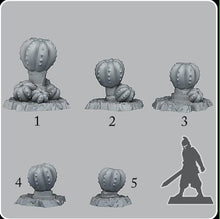 Load image into Gallery viewer, Demonic Pumpkin, 28/32mm resin miniatures for TTRPG and wargames - Ravenous Miniatures

