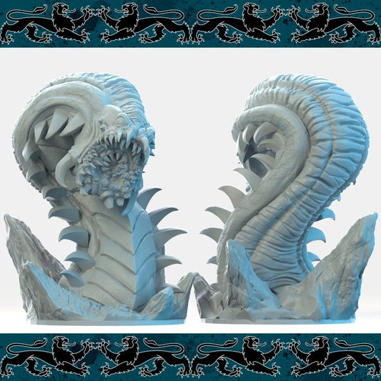 Demonic worm, Resin miniatures 11:56 (28mm / 34mm) scale - Ravenous Miniatures