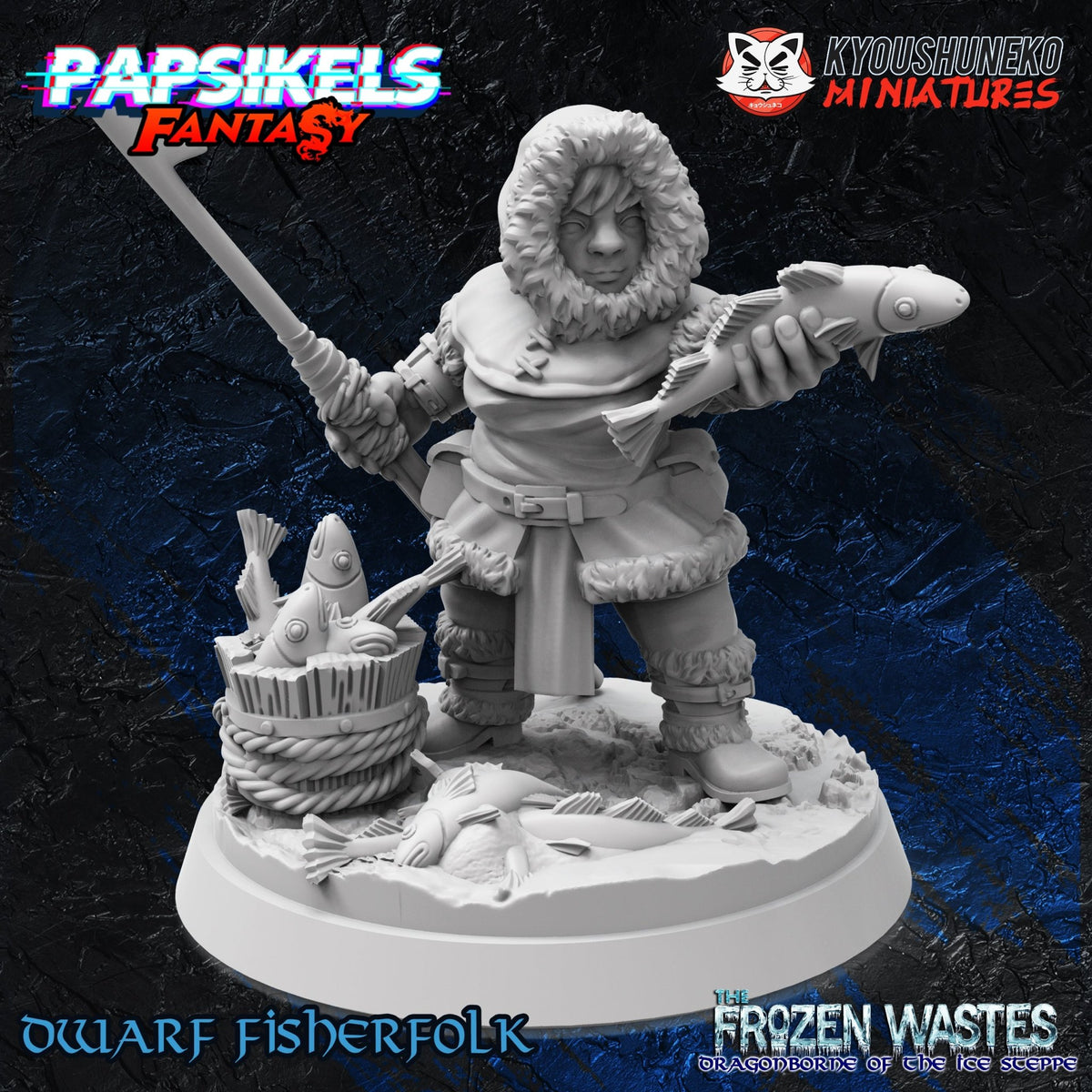 Dwarf fisher, 32mm Scale 3d Printed Resin Miniatures – Ravenous Miniatures