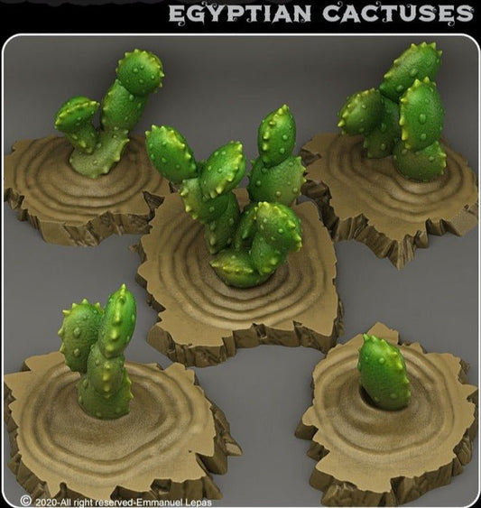 Egyptian Cactuses, 28/32mm resin miniatures for TTRPG and wargames - Ravenous Miniatures