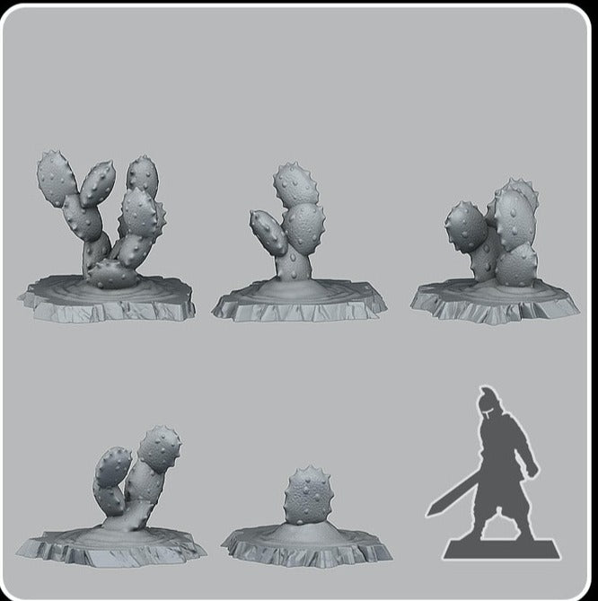 Egyptian Cactuses, 28/32mm resin miniatures for TTRPG and wargames - Ravenous Miniatures