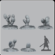 Load image into Gallery viewer, Egyptian Cactuses, 28/32mm resin miniatures for TTRPG and wargames - Ravenous Miniatures
