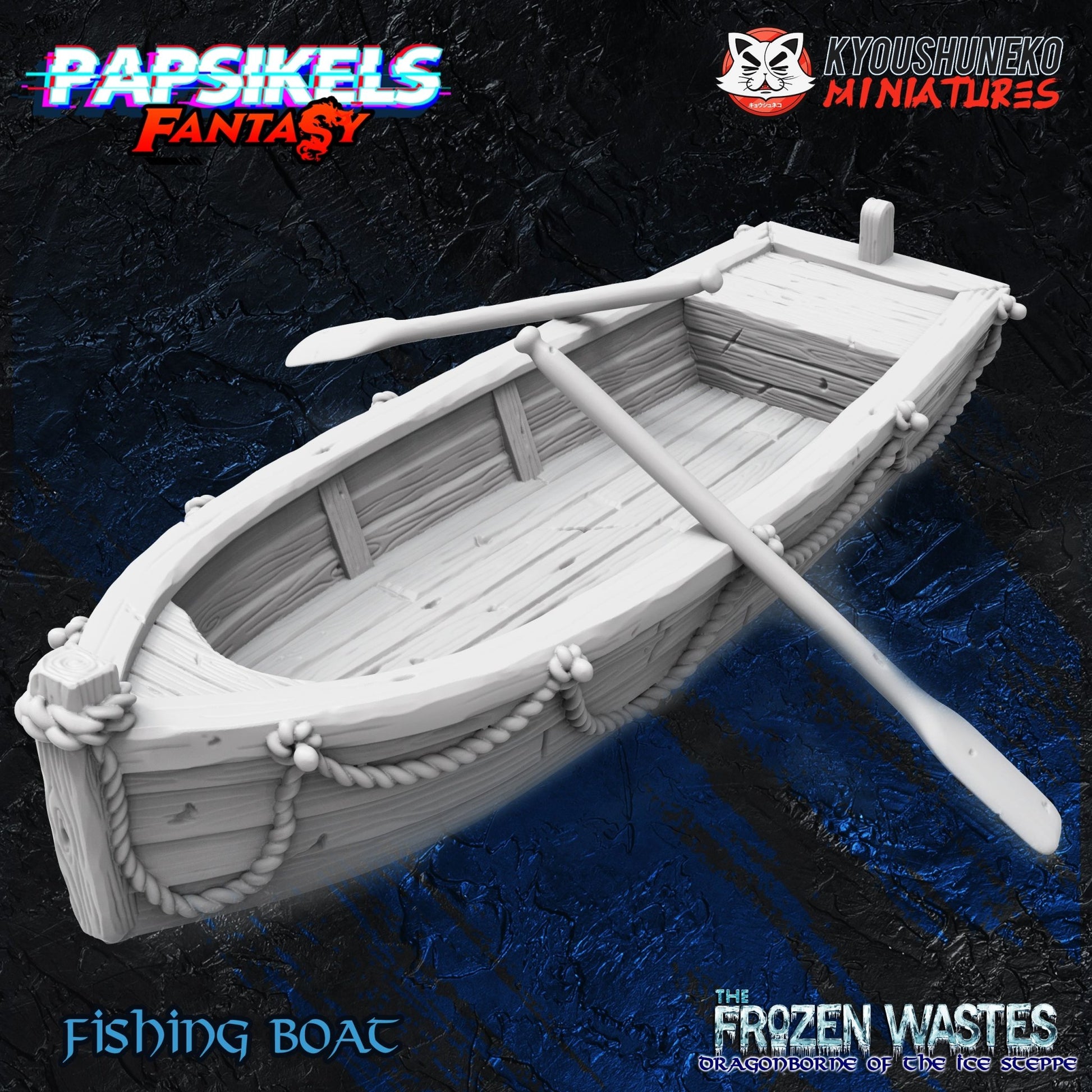 Fishing Boat, 32mmScale 3d Printed Resin Miniatures - Ravenous Miniatures