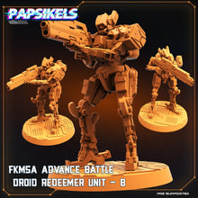 Cargar imagen en el visor de la galería, FKMSA Advanced battle droids, Resin miniatures 11:56 (28mm / 32mm) scale - Ravenous Miniatures
