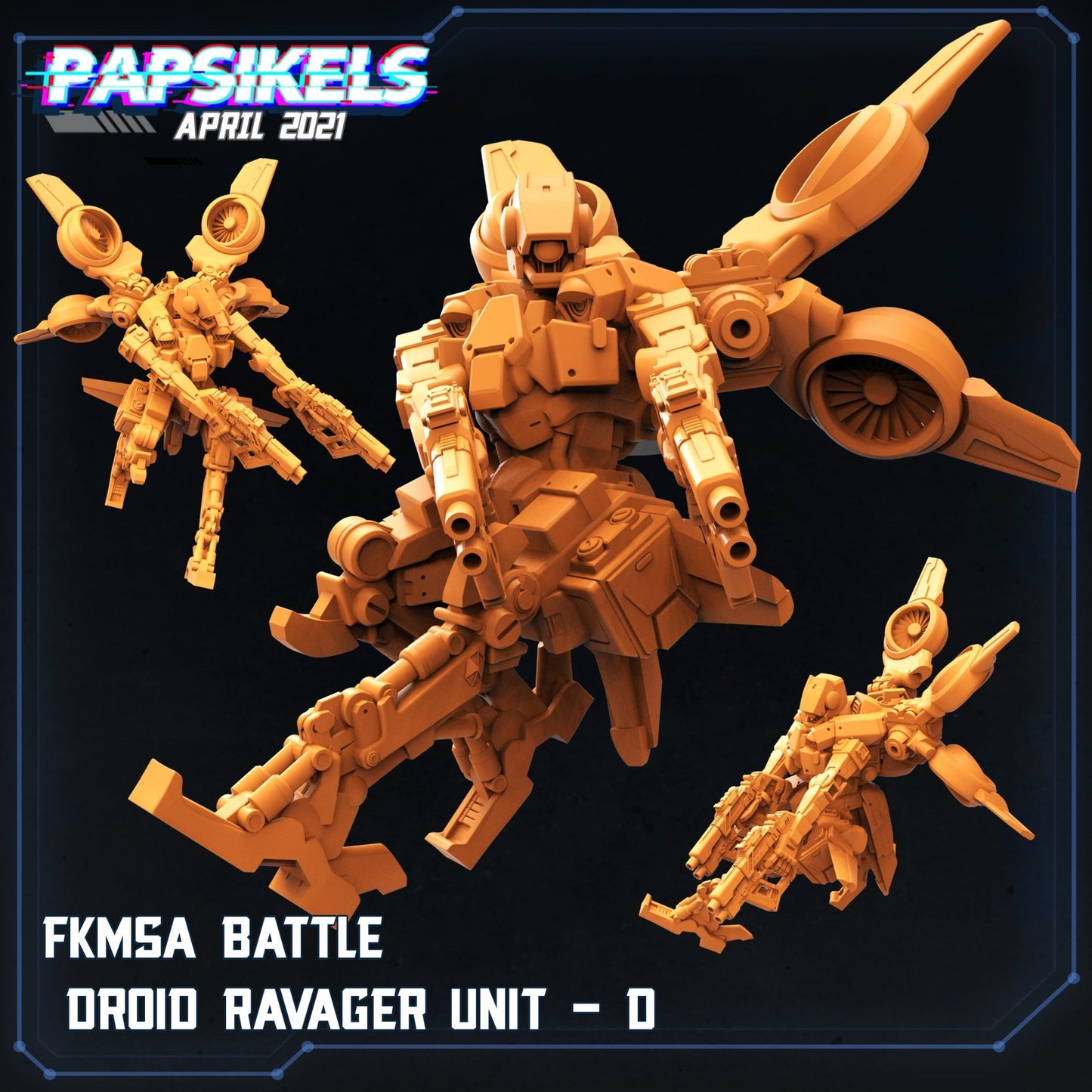 FKMSA Battle Droid, 32mm Scale 3d Printed Resin Miniatures - Ravenous Miniatures