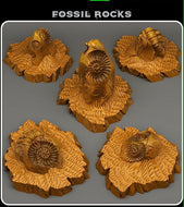 Fossil rocks, 28/32mm resin miniatures for TTRPG and wargames - Ravenous Miniatures