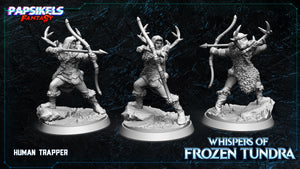 Frozen Tundra Trapper, 3d Printed Resin Miniatures - Ravenous Miniatures