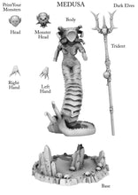 Load image into Gallery viewer, Giant Medusa, resin miniatures for TTRPG and wargames - Ravenous Miniatures
