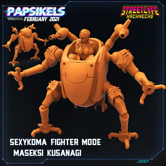 Koma Fighter Mode, Maseksi Kusanagi, 3d Printed Resin Miniatures - Ravenous Miniatures