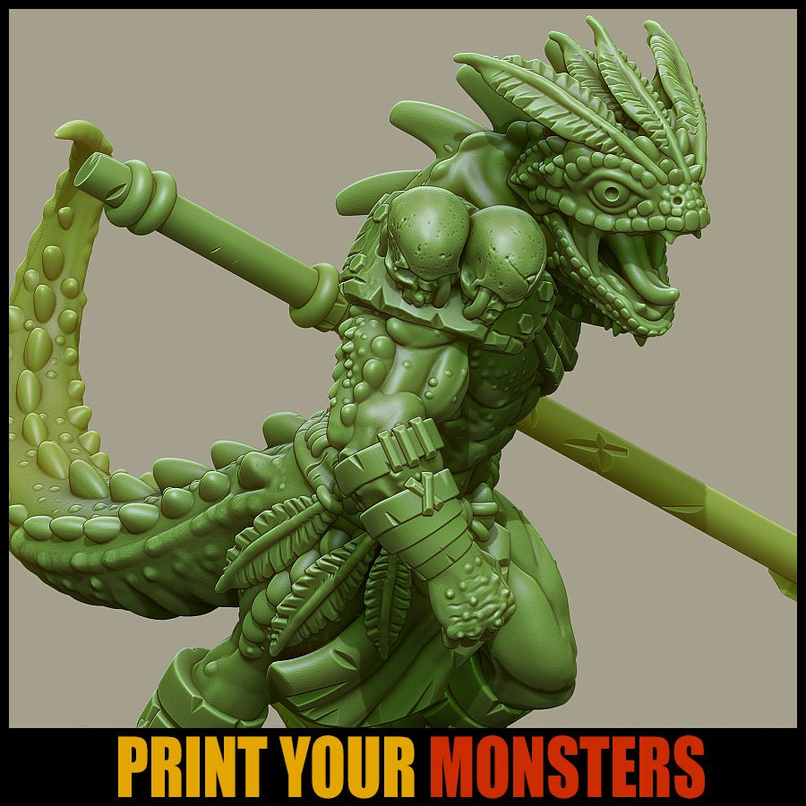 Lizardfolk Charger - Ravenous Miniatures