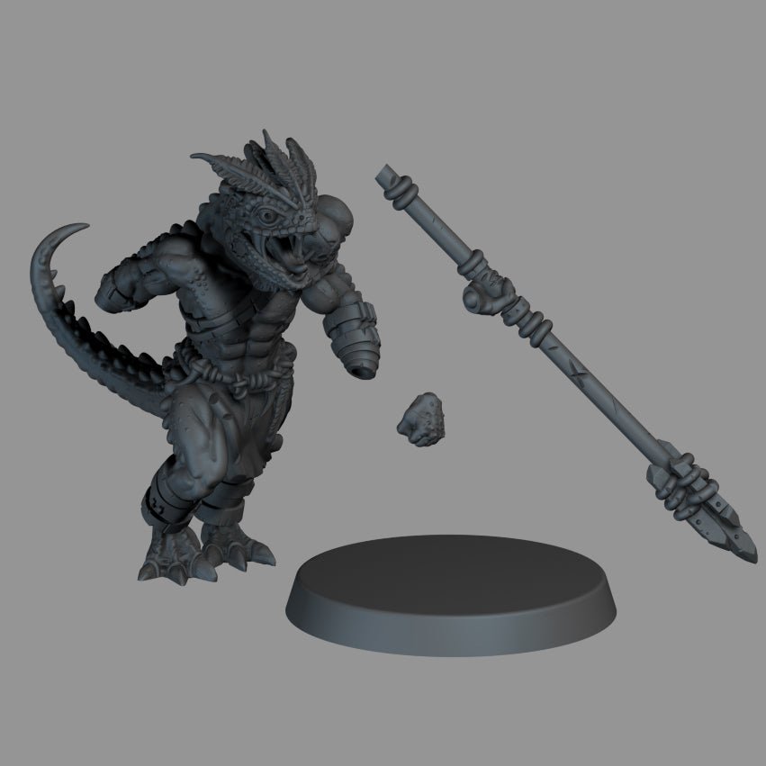 Lizardfolk Charger - Ravenous Miniatures