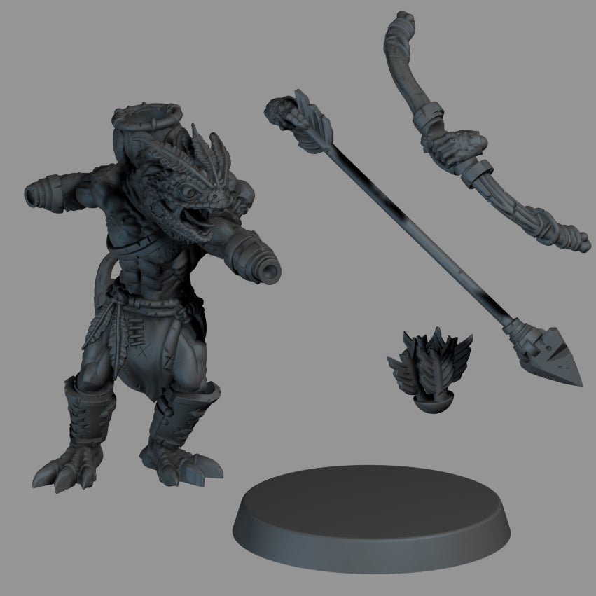 Lizardfolk Hunter - Ravenous Miniatures