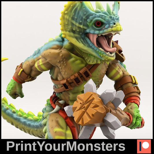 Lizardfolk Rager - Ravenous Miniatures
