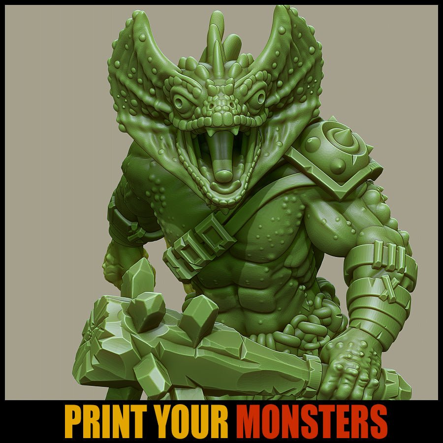 Lizardfolk Rager - Ravenous Miniatures