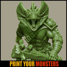 Load image into Gallery viewer, Lizardfolk Rager - Ravenous Miniatures
