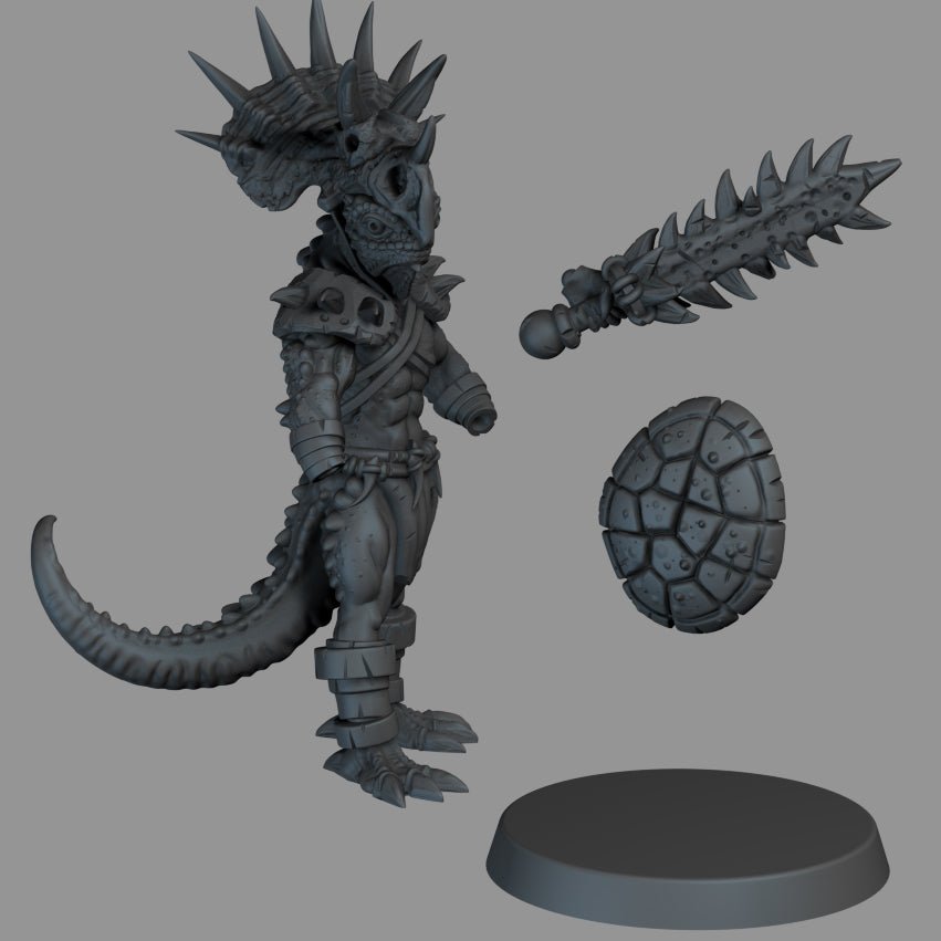 Lizardfolk Tribe guard - Ravenous Miniatures
