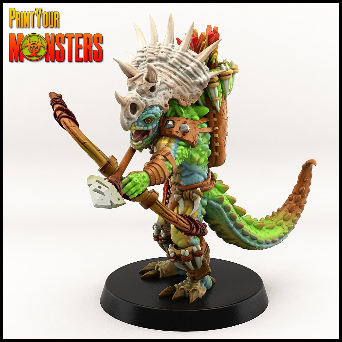 Lizardfolk warband, resin 3D printed miniatures by Printyourmonster - Ravenous Miniatures