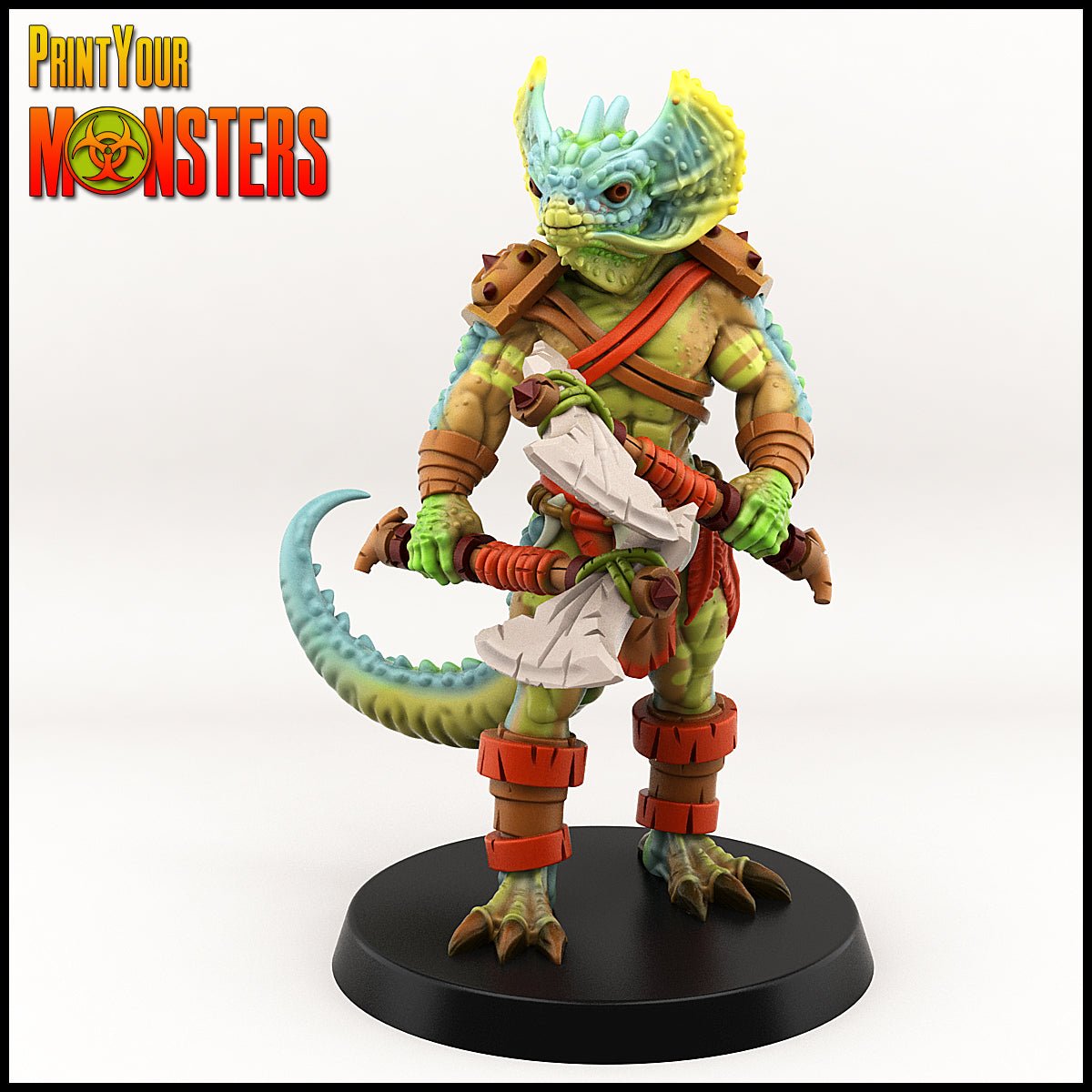 Lizardfolk warband, resin 3D printed miniatures by Printyourmonster - Ravenous Miniatures
