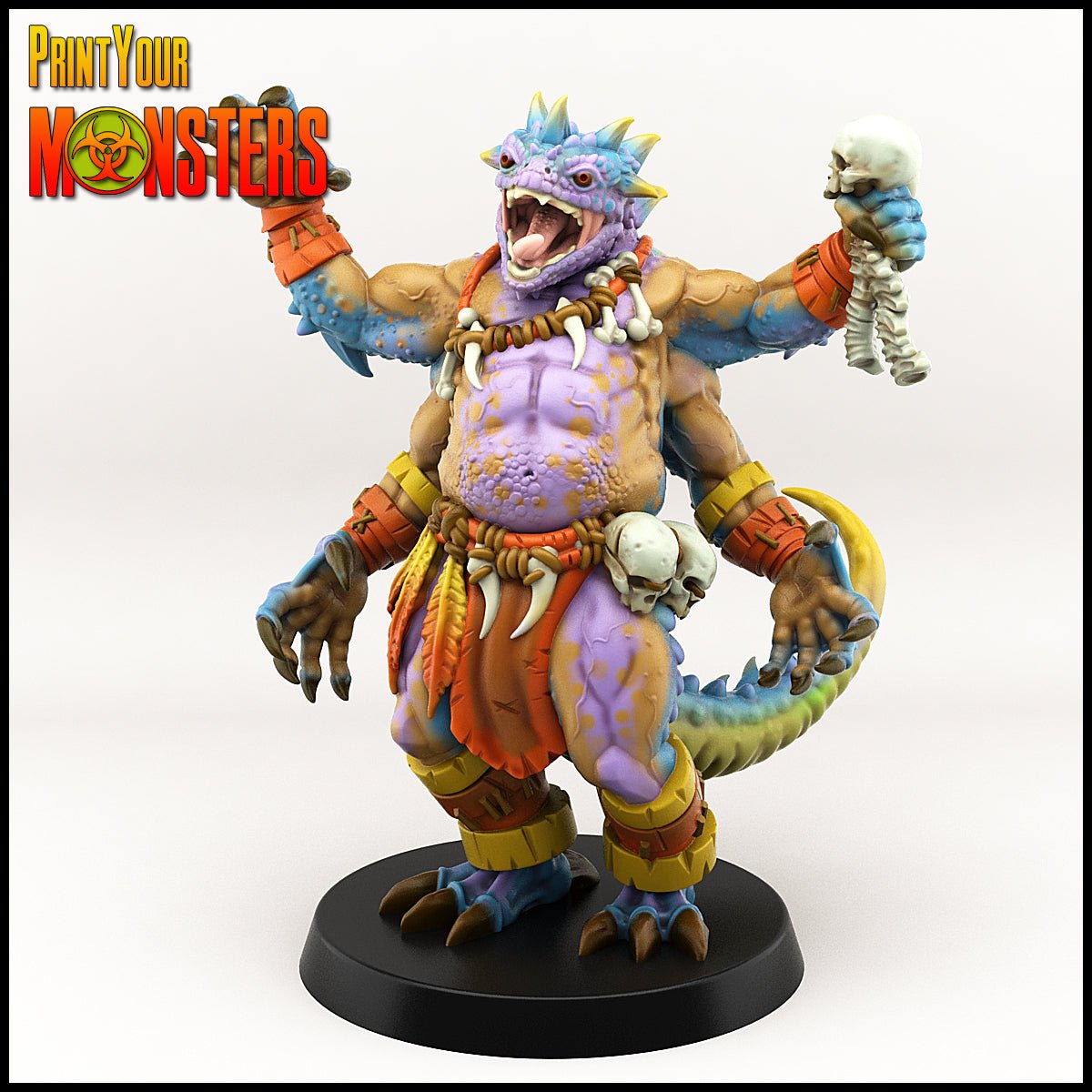 Lizardfolk warband, resin 3D printed miniatures by Printyourmonster - Ravenous Miniatures