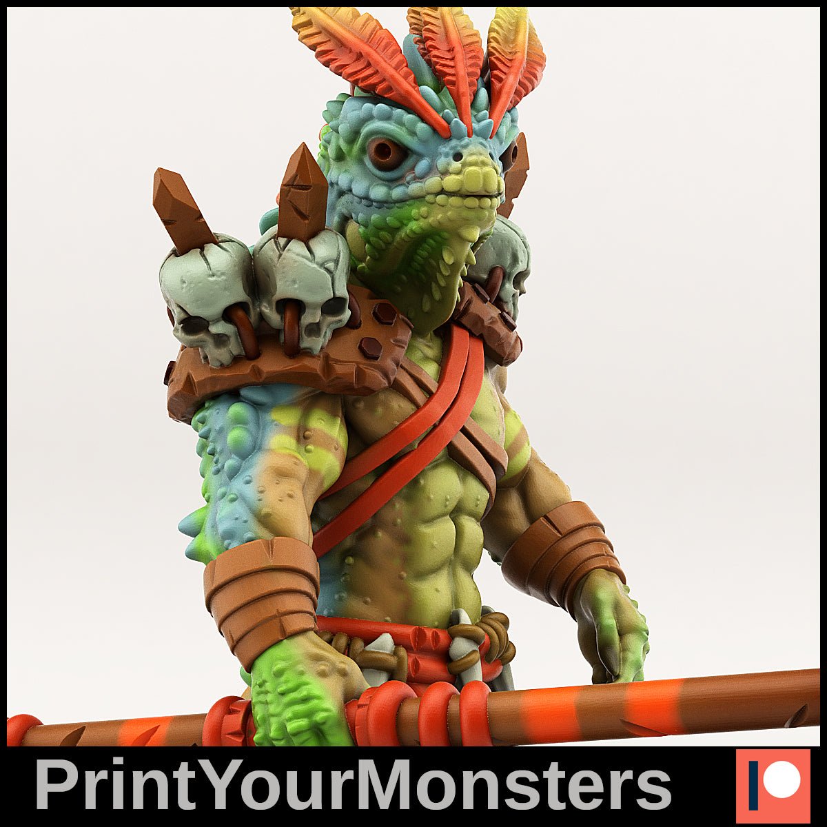 Lizardfolk warband, resin 3D printed miniatures by Printyourmonster - Ravenous Miniatures