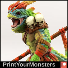 Cargar imagen en el visor de la galería, Lizardfolk warband, resin 3D printed miniatures by Printyourmonster - Ravenous Miniatures
