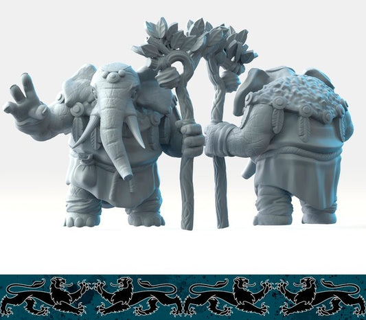 Loxodons, Resin miniatures 11:56 (28mm / 34mm) scale - Ravenous Miniatures