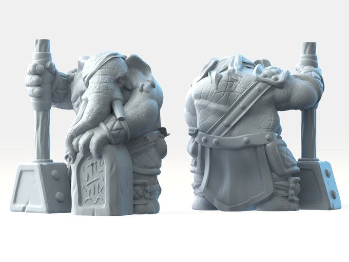 Loxodons, Resin miniatures 11:56 (28mm / 34mm) scale - Ravenous Miniatures