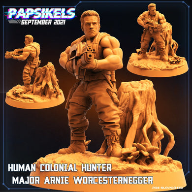 Major Arnie Worcesternegger, Resin miniatures, unpainted and unassembled - Ravenous Miniatures