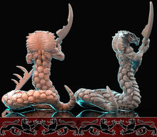 Load image into Gallery viewer, Naga, Resin miniatures 11:56 (28mm / 32mm) scale - Ravenous Miniatures
