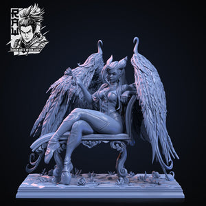 NSFW Angie the succubus (display), Resin miniatures by RAW - Ravenous Miniatures