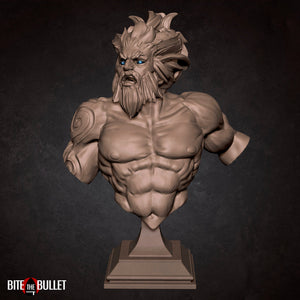 NSFW Male Genasi Anatomy Bust , Resin miniatures 11:56 (28mm / 32mm) scale - Ravenous Miniatures